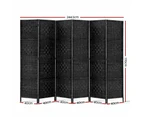 6 Panel Room Divider - Black