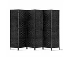 6 Panel Room Divider - Black