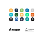 Trezor One Cryptocurrency Hardware Wallet - White
