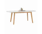 WERNER Extendable Dining Table 150-195cm  - Natural & White