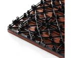 80x DIY WATSUN WPC Composite Interlocking Decking Tiles Garden Flooring Pattern 1 Red Brown Colour