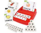 2 in 1 Matching Letter Game And Learning Educational Toys Games for Kids Ages 3 4 5 6 Years Old (Red)