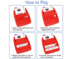 2 in 1 Matching Letter Game And Learning Educational Toys Games for Kids Ages 3 4 5 6 Years Old (Red)