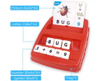 2 in 1 Matching Letter Game And Learning Educational Toys Games for Kids Ages 3 4 5 6 Years Old (Red)