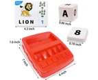 2 in 1 Matching Letter Game And Learning Educational Toys Games for Kids Ages 3 4 5 6 Years Old (Red)