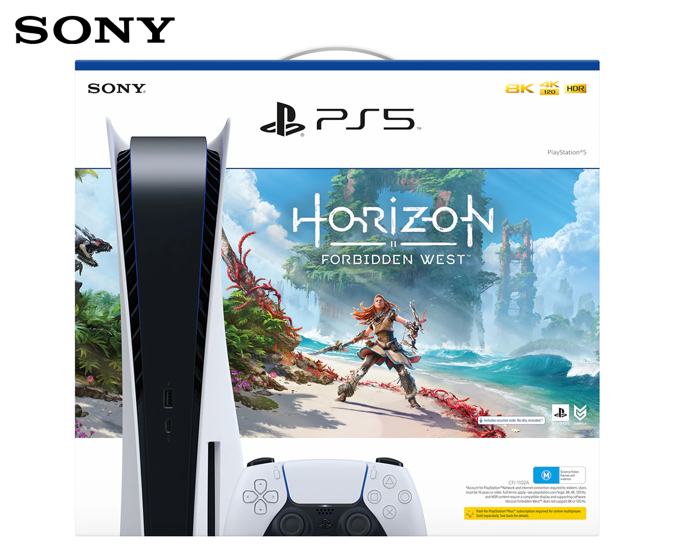 PlayStation 5 Console w/ Horizon: Forbidden West - White