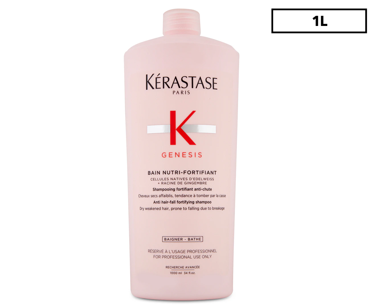 Kerastase Genesis Bain NutriFortifiant Anti HairFall Fortifying Shampoo (Dry Weakened Hair, Prone To Falling Due To Breakage) 1000ml/34oz