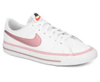 Nike Youth Court Legacy Grade School Tennis Shoes - White/Pink/Light Violet