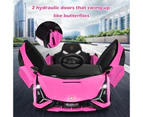 Costway Lamborghini Licensed Kids Ride On Car 12V Electric Toy Car w/Remote MP3 Horn, Children Gift Pink
