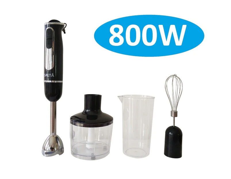 800W Stainless Steel Portable Stick Hand Blender Set Mixer Food Processor