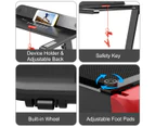 Costway Folding Electric Treadmill 12km/h LED Screen APP Control Exercise Running Walking Machine Home Gym,Red