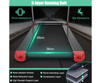 Costway Folding Electric Treadmill 12km/h LED Screen APP Control Exercise Running Walking Machine Home Gym,Red