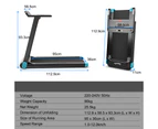 Costway Folding Electric Treadmill 12km/h LED Screen APP Control Exercise Running Walking Machine Home Gym,Navy