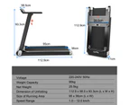 Costway Folding Electric Treadmill 12km/h LED Screen APP Control Exercise Running Walking Machine Home Gym,Silver