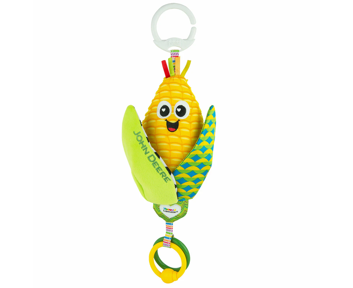 Lamaze Corn E Cobb Clip & Go 37cm Plush Crinkle/Ribbon Interactive Toy Baby 0m+