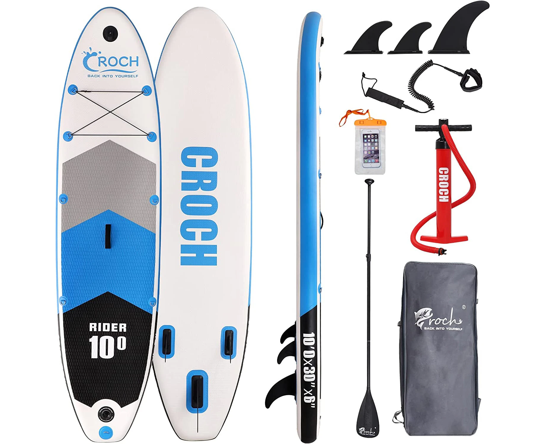 320cm Blue Stand Up Paddle Board Paddleboard with SUP Accessories Fin, Backpack, Leash