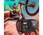 4K Resolution HD Waterproof Sports Action Mini Cameras- USB Charging - Black