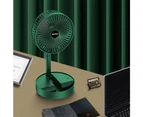 Vibe Geeks Mini Foldable USB Rechargeable Desk Fan Portable Telescopic Fan - Green