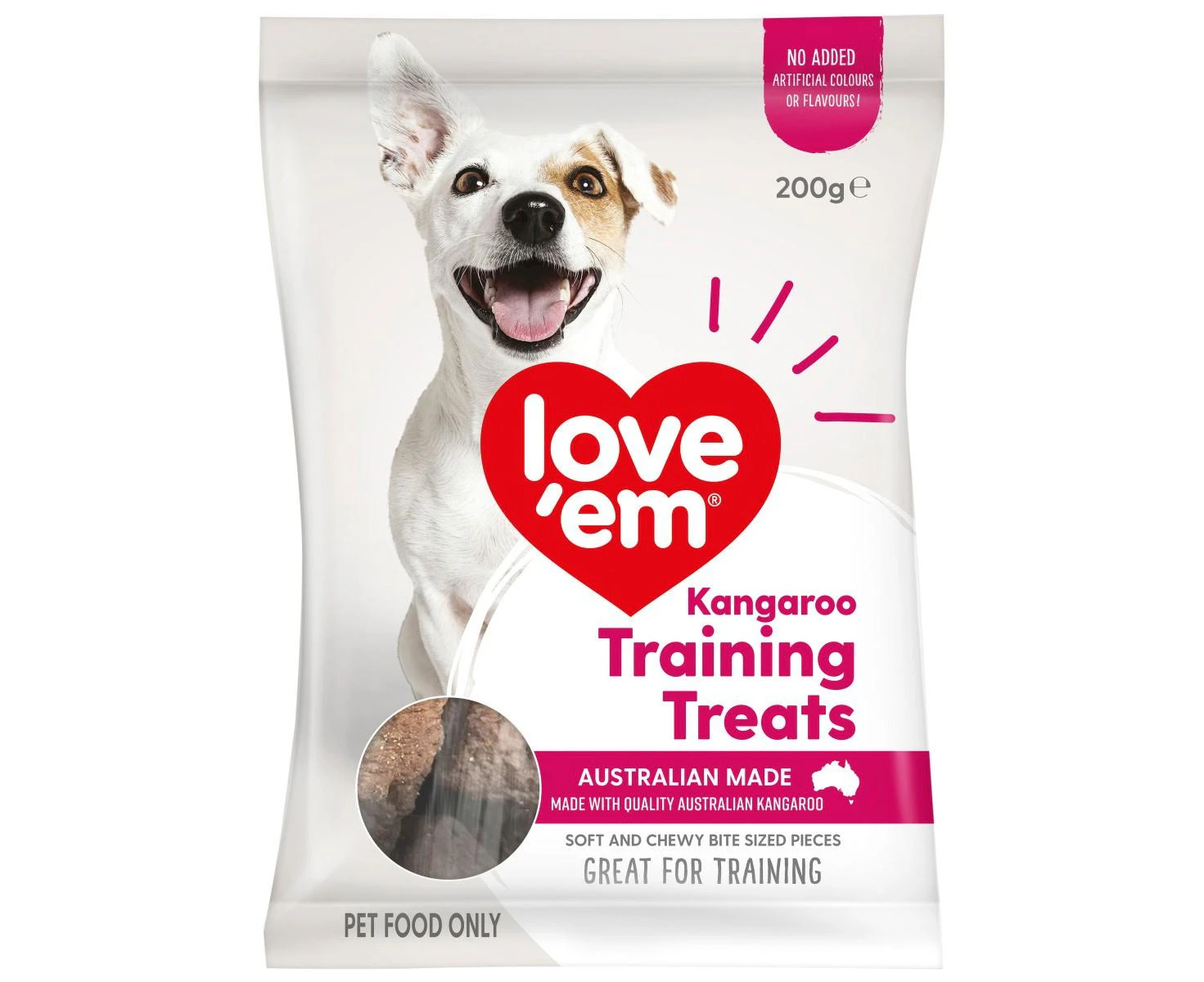 Love Em Kangaroo Mini Dog Treats 200g