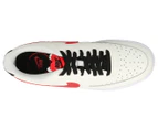 Nike Men's Court Vision Low NBA Sneakers - Sail/University Red/Black