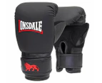 Lonsdale Small/Medium Boxing Glove & Mitt Combo - Black/White/Red
