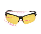3PCS Anti Glare TAC Driving Yellow Lens Sunglasses Night Vision Polarized Glasses