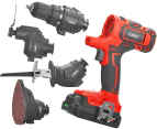 TOPEX 20V 4IN1 Multi-Tool Combo Kit Cordless Drill Sander Reciprocating Saw Oscillating Tool