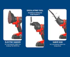 TOPEX 20V 4IN1 Multi-Tool Combo Kit Cordless Drill Sander Reciprocating Saw Oscillating Tool