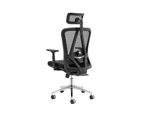 Ergolux Endurance 133cm Ergonomic Mesh Computer Chair Seat w/ Footrest Black
