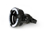 Komodo 2-in-1 Hanging 18.6cm LED Lamp Camping Fan Outdoor Light For Tent Black