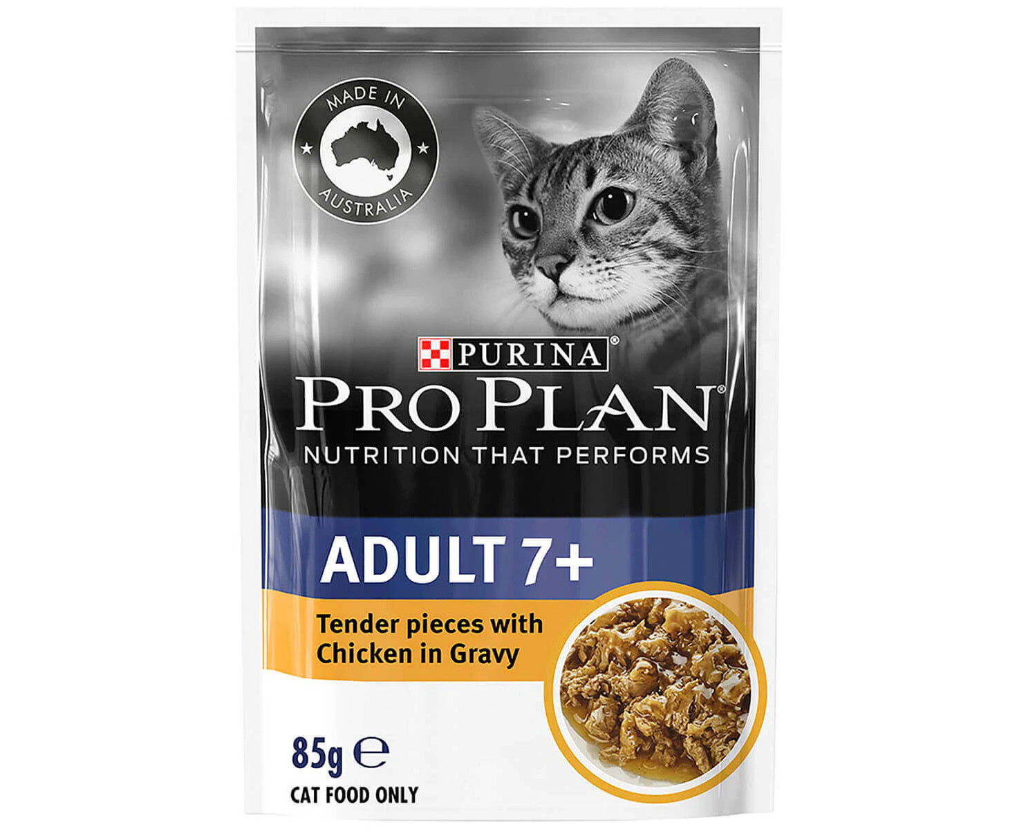 Pro Plan 7+ Senior Chicken Gravy Pouch Wet Cat Food 85G