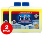 2 x 250mL Finish Dishwasher Cleaner Lemon