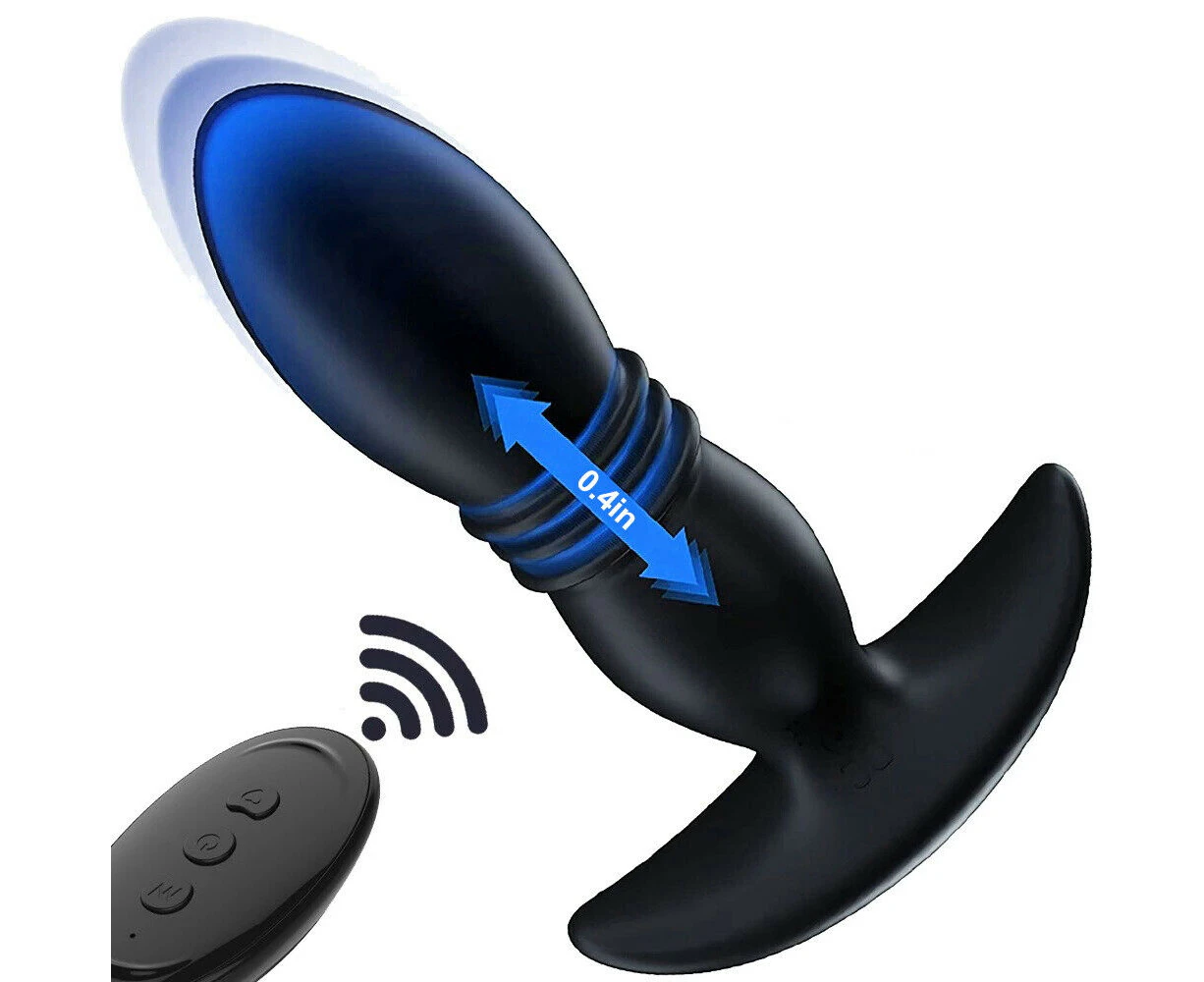 Miraco Thrusting Anal Vibrator Prostate Massager Butt Plug Black