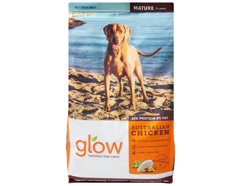 Glow Mature 7+ Australian Chicken Dry Dog Food