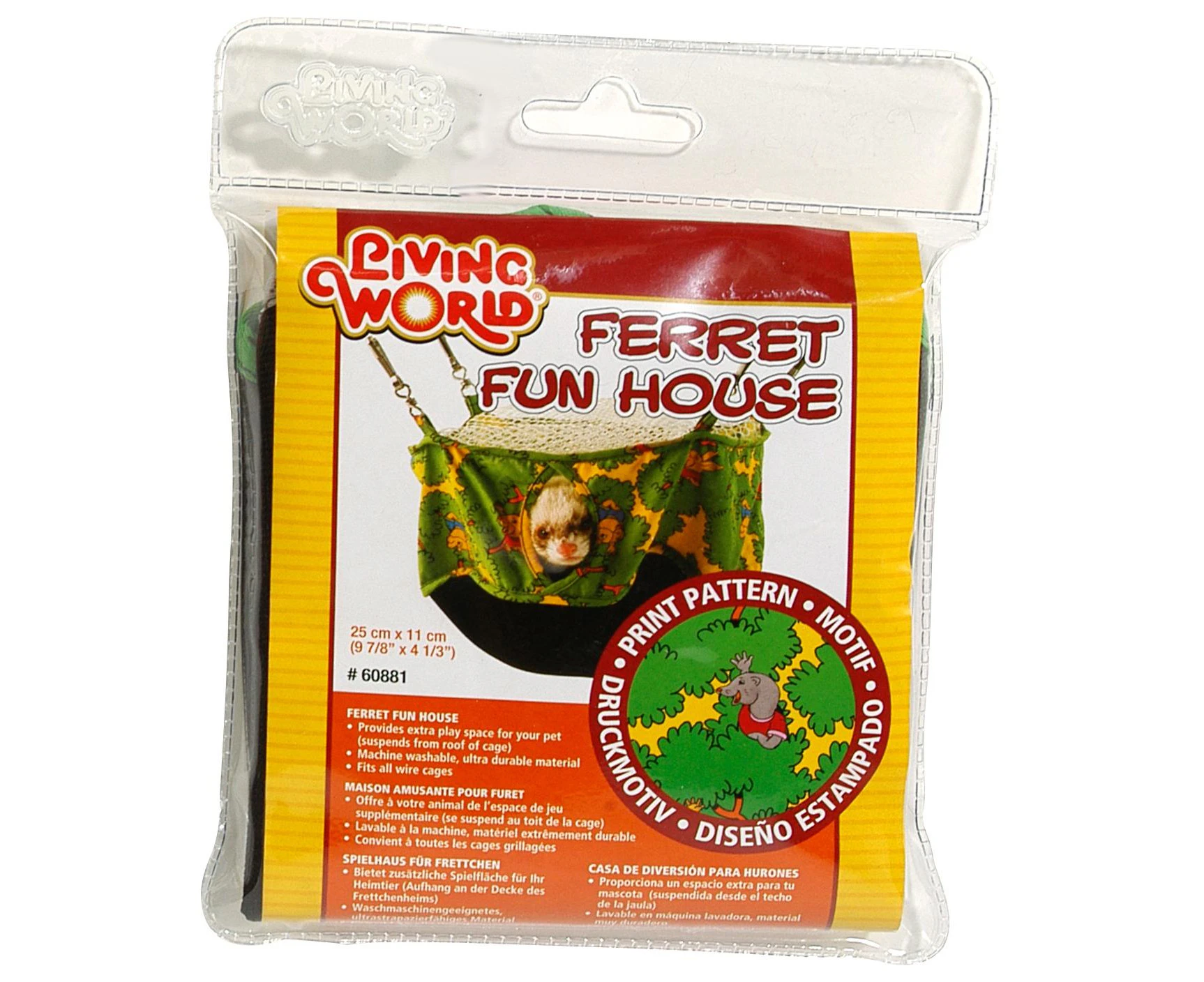 Living World Ferret Fun House 25cm - Green