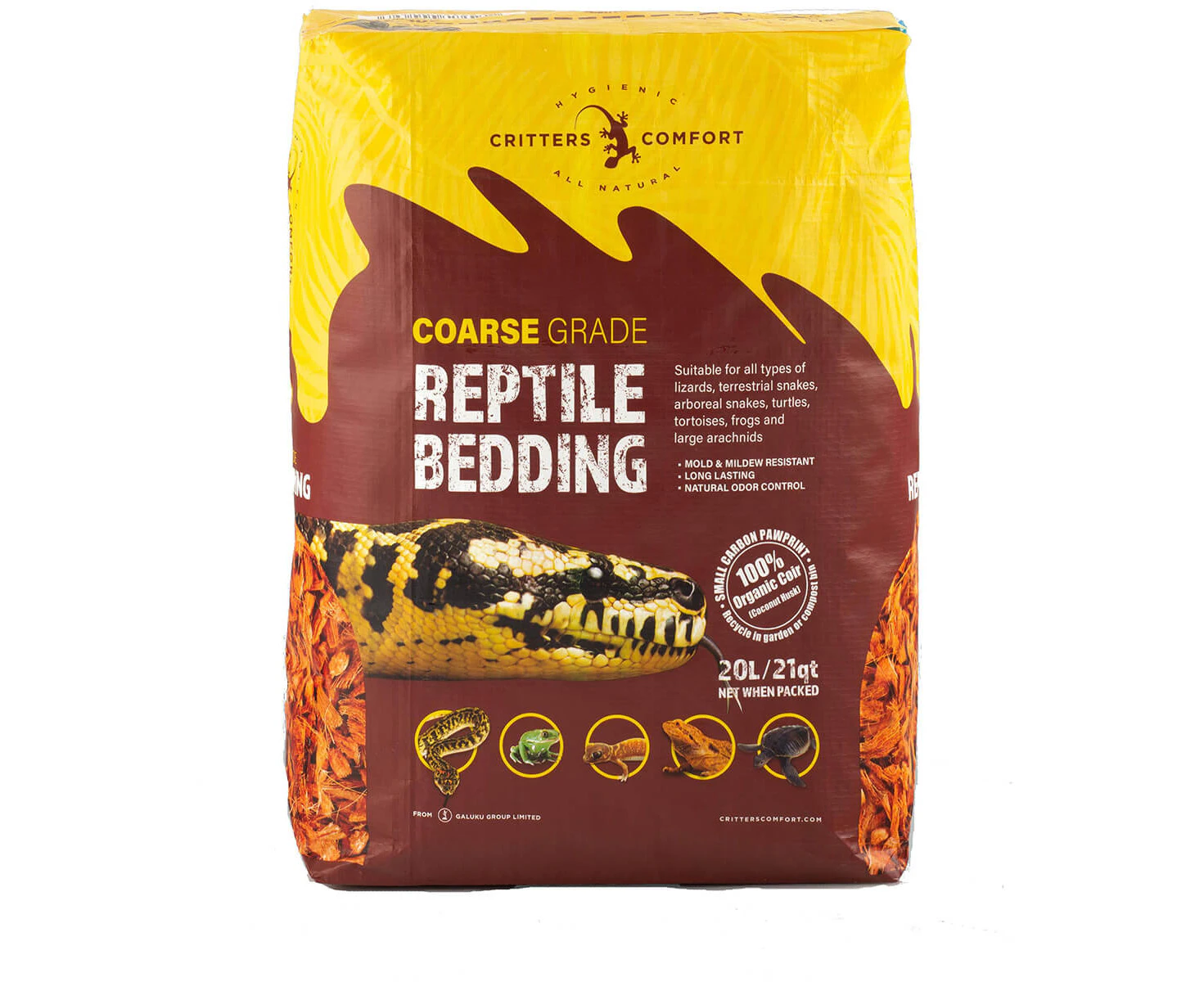 Critters Comfort Reptile Bedding Coarse 20L