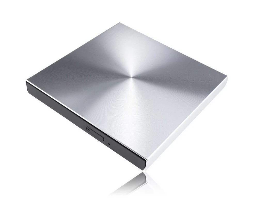 NewBee NB-DVW-ALUMIN-SV Aluminum USB3.0 Portable External DVD Burner CD Player Slim DVD-RW Silver