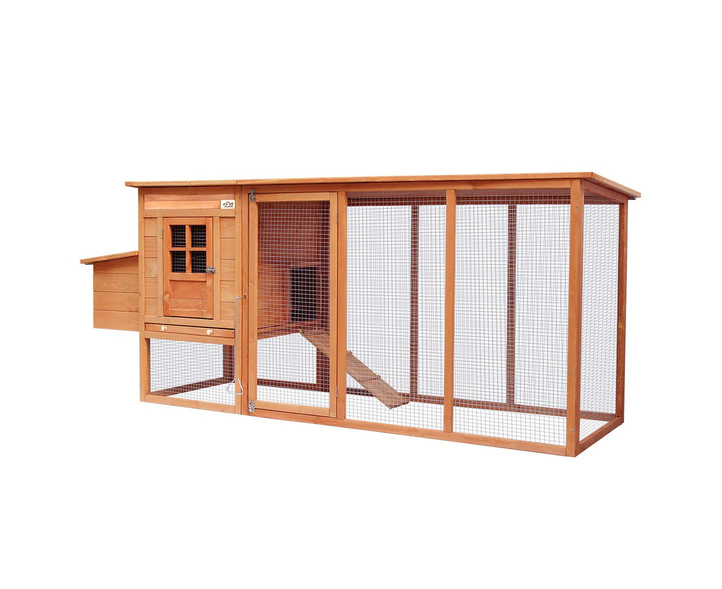 Chicken Run Coop Walk In House Rabbit Hutch Bunny Cage Duck Pet Hen Enclosure Outdoor Wooden Extra Long 250cm