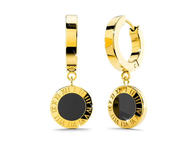 Roman Numeral Drop Earrings