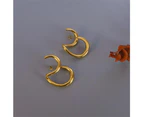 Double The Fun Gold Hoop Earrings