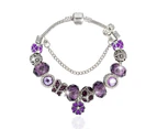 Boxed Set of Pandora Inspired Bead Charm Bracelet and Exquisite Swarovski®  Crystal Encrusted Earrings