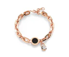 Roman Numeral Bracelet in Rose Gold Layered Steel Jewellery