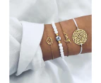 Bohemian 4-Piece Charm Bead Bracelet Set