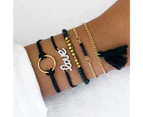 Bohemian 5-Piece Charm Bead Bracelet Set