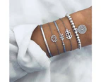 Bohemian 5-Piece Charm Bead Bracelet Set