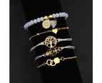 Bohemian 5-Piece Charm Bead Bracelet Set