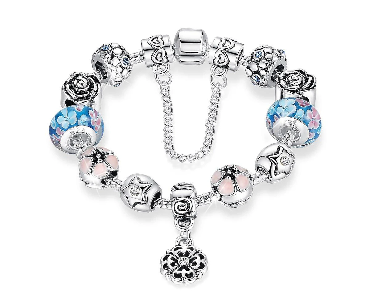 Pandora Inspired Full Set Beaded Charm Bracelet