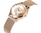 Krystalline Sleek Rose Gold Watch Embellished With SWAROVSKI® Crystals