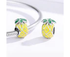 Solid 925 Sterling Silver Pineapple Fruit Pandora Inspired Charm