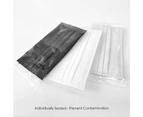 50Pk 3 Layer Protective Disposable Single Packing Face Masks - Black